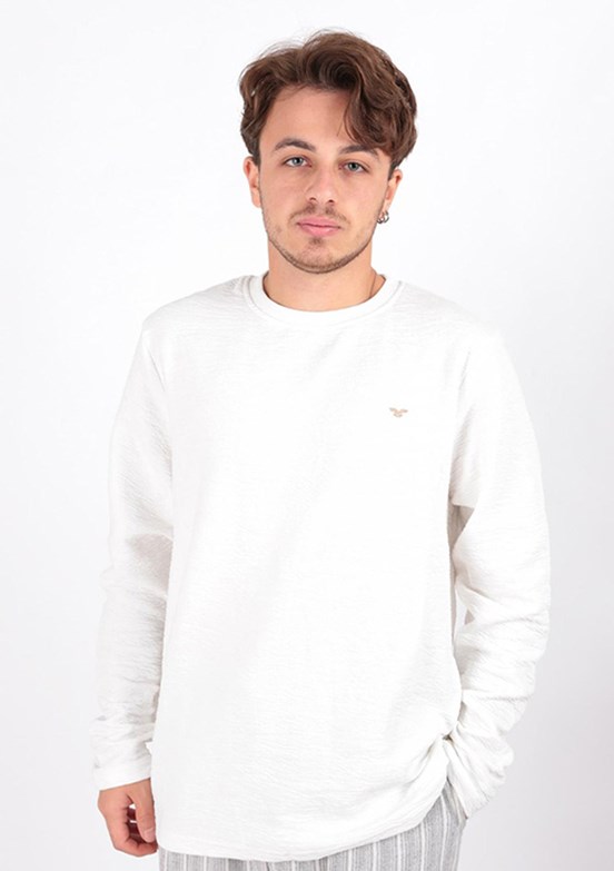 CAZADOR CAZ 5069 - 24KCEEO05069 Erkek Beyaz 3 İplik Sweatshirt