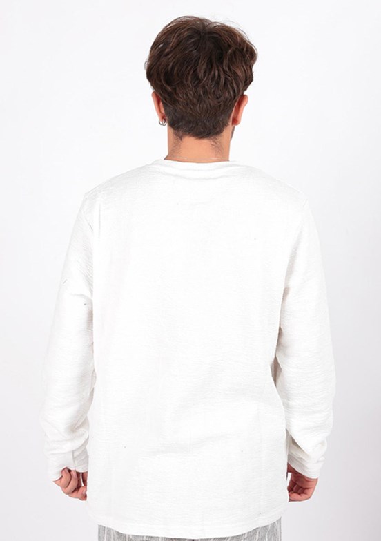 CAZADOR CAZ 5069 - 24KCEEO05069 Erkek Beyaz 3 İplik Sweatshirt
