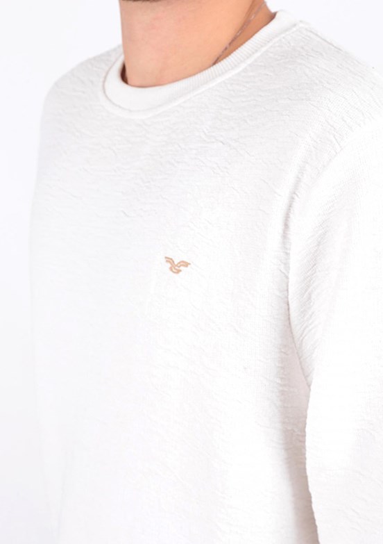 CAZADOR CAZ 5069 - 24KCEEO05069 Erkek Beyaz 3 İplik Sweatshirt