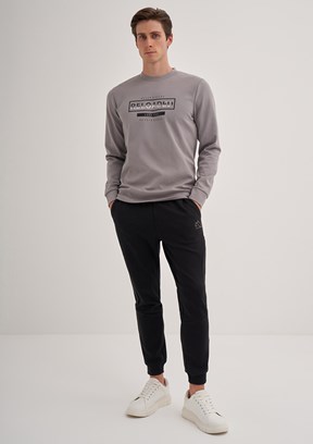 Cazador Gri Erkek Slim Sweatshirt
