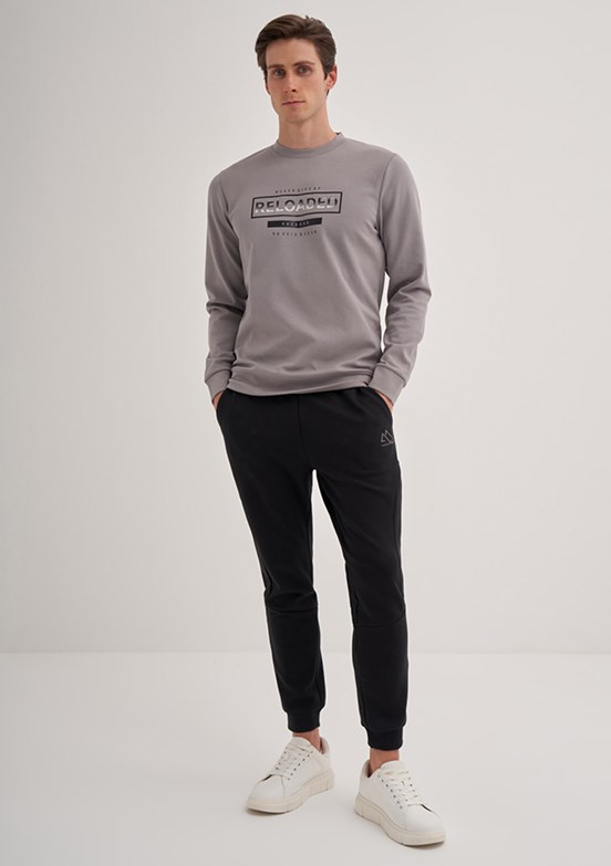 Cazador Gri Erkek Slim Sweatshirt