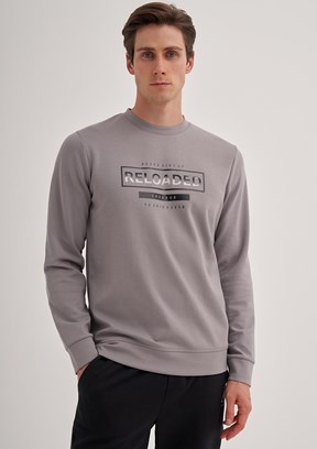 Cazador Gri Erkek Slim Sweatshirt