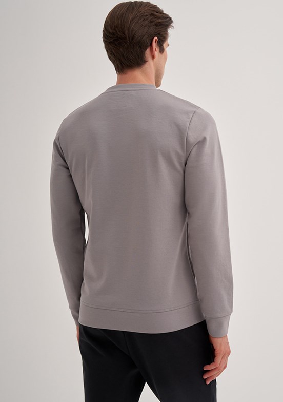 Cazador Gri Erkek Slim Sweatshirt