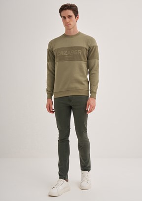Cazador Yeşil Erkek Polar Sweatshirt