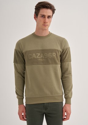 Cazador Yeşil Erkek Polar Sweatshirt