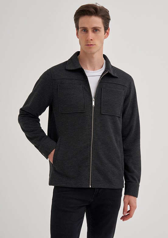 Cazador Antrasit Erkek Regular Sweatshirt