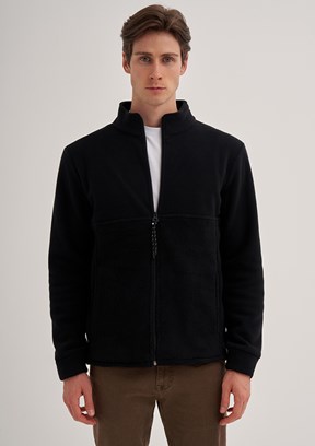Cazador Siyah Erkek Polar Sweatshirt