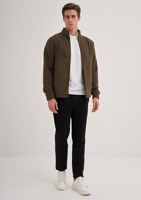 Cazador Yeşil Erkek Polar Sweatshirt