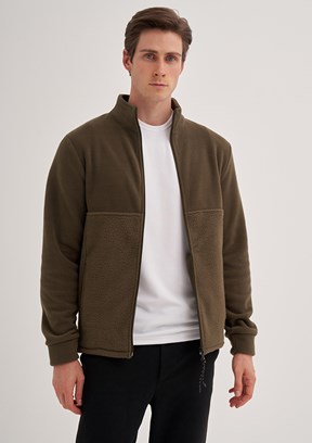Cazador Yeşil Erkek Polar Sweatshirt