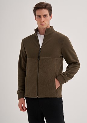 Cazador Yeşil Erkek Polar Sweatshirt