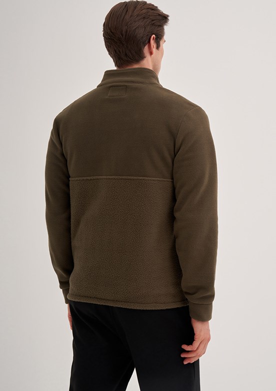 Cazador Yeşil Erkek Polar Sweatshirt