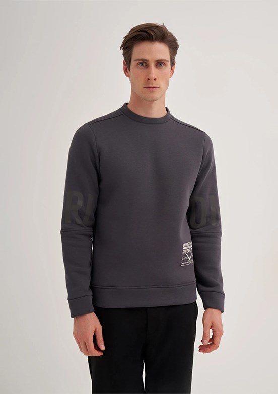 CAZADOR Antrasit Erkek 3 İplik Sweatshirt