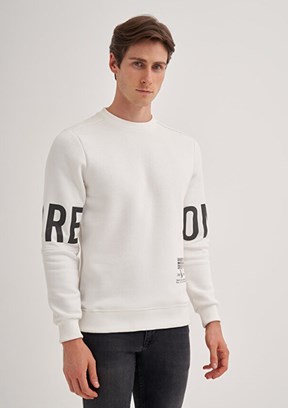 CAZADOR Caz 5132 Erkek Beyaz Sweatshirt