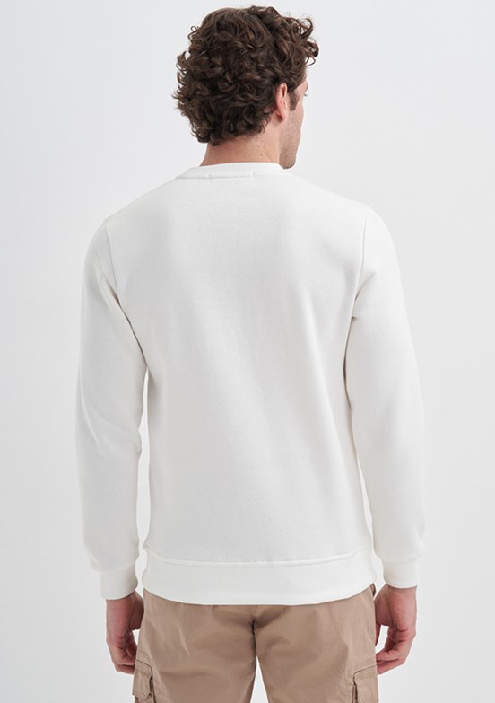 CAZADOR Beyaz Erkek 3 İplik Sweatshirt