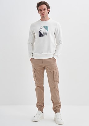 CAZADOR Beyaz Erkek 3 İplik Sweatshirt