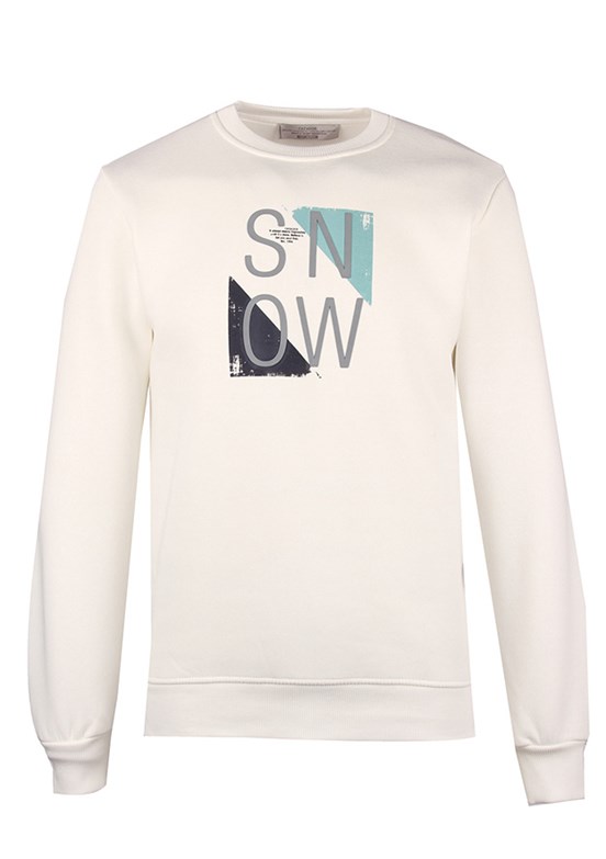 CAZADOR Beyaz Erkek 3 İplik Sweatshirt