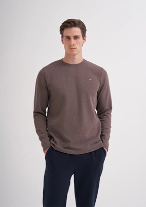 CAZADOR Bej Erkek Regular Sweatshirt