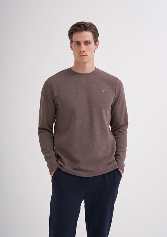 CAZADOR Bej Erkek Regular Sweatshirt