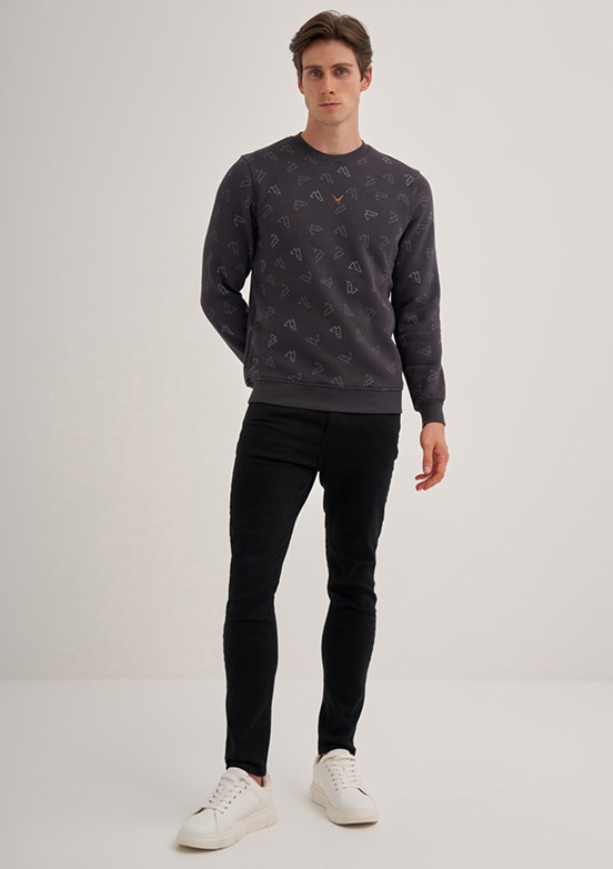 Cazador Antrasit Erkek 3 İplik Sweatshirt