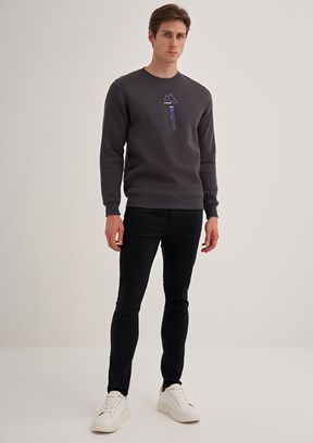 Cazador Antrasit Erkek 3 İplik Sweatshirt