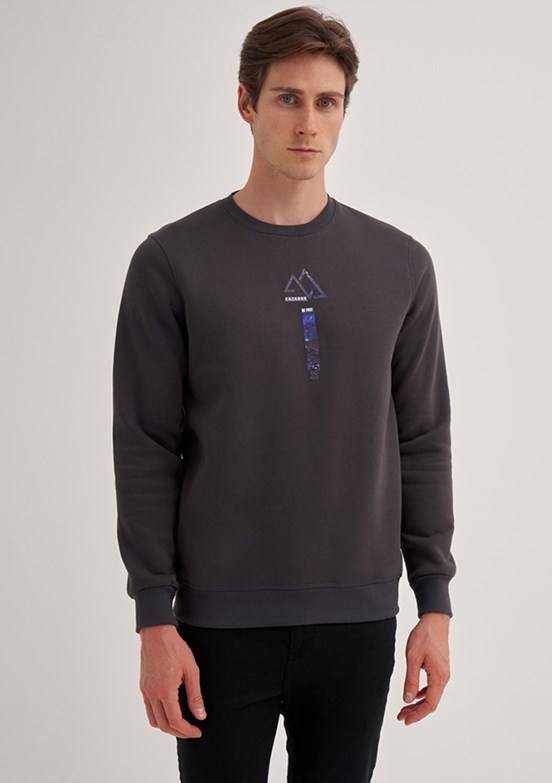Cazador Antrasit Erkek 3 İplik Sweatshirt