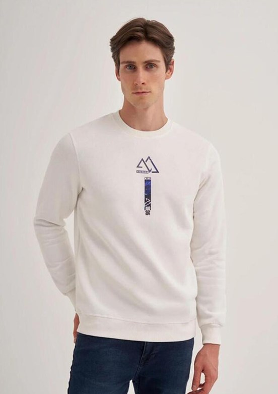 CAZADOR CAZ 5170 - 24KCEEO05170 Erkek Beyaz 3 İplik Sweatshirt