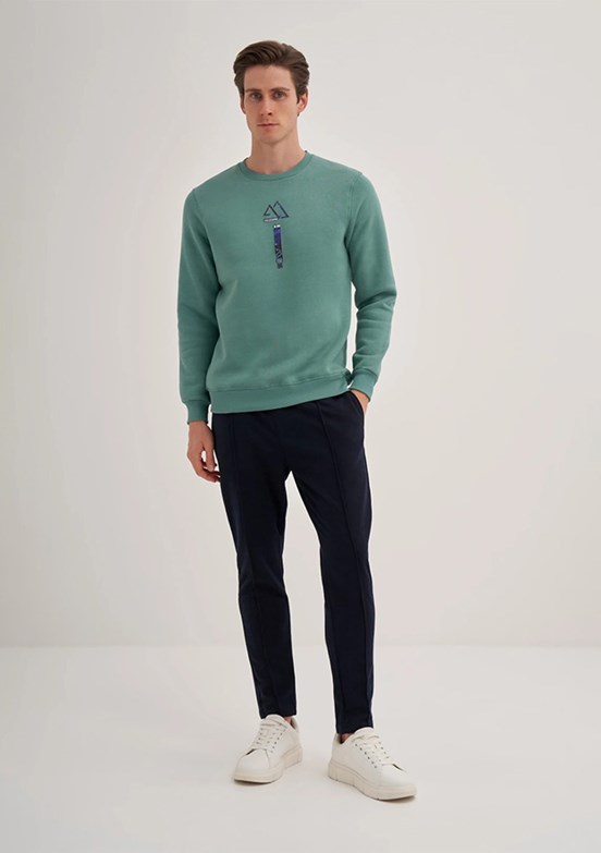 CAZADOR Mavi Erkek 3 İplik Sweatshirt