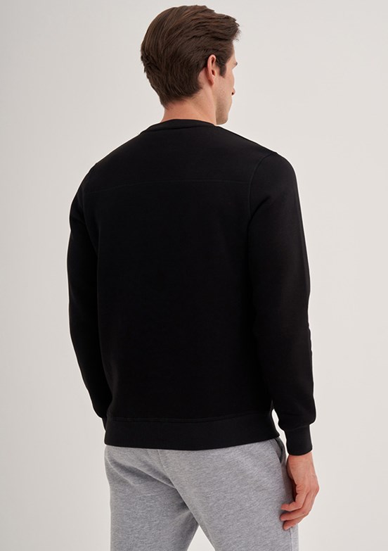 Cazador Siyah Erkek 3 İplik Sweatshirt