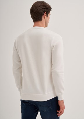 Cazador Beyaz Erkek 3 İplik Sweatshirt