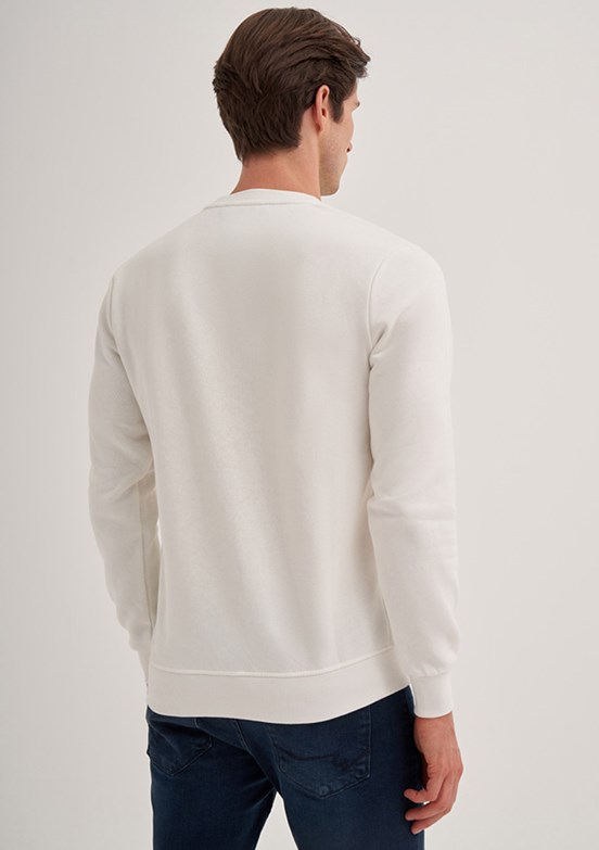 Cazador Beyaz Erkek 3 İplik Sweatshirt