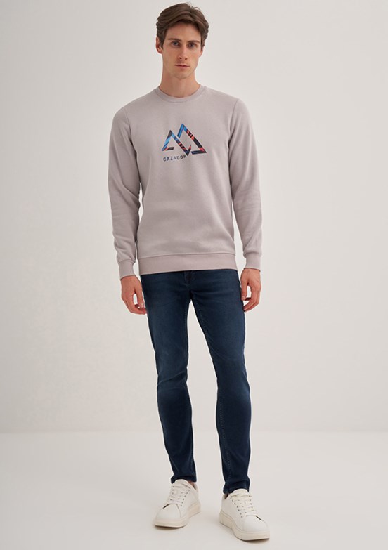 Cazador Gri Erkek 3 İplik Sweatshirt