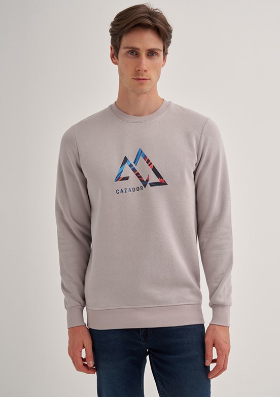 Cazador Gri Erkek 3 İplik Sweatshirt