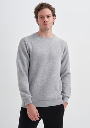 Cazador Gri Erkek Slim Sweatshirt