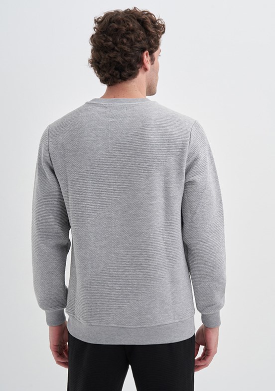 Cazador Gri Erkek Slim Sweatshirt