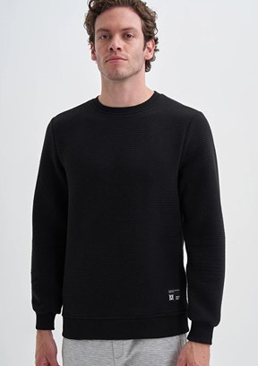 CAZADOR CAZ 5193 - 24KCEEO05193 Erkek Siyah Slim Sweatshirt