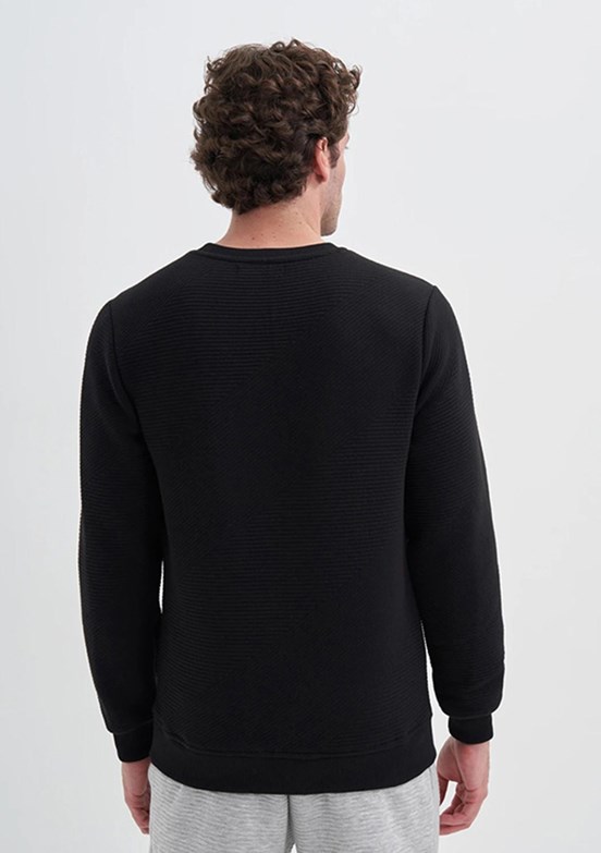 CAZADOR CAZ 5193 - 24KCEEO05193 Erkek Siyah Slim Sweatshirt