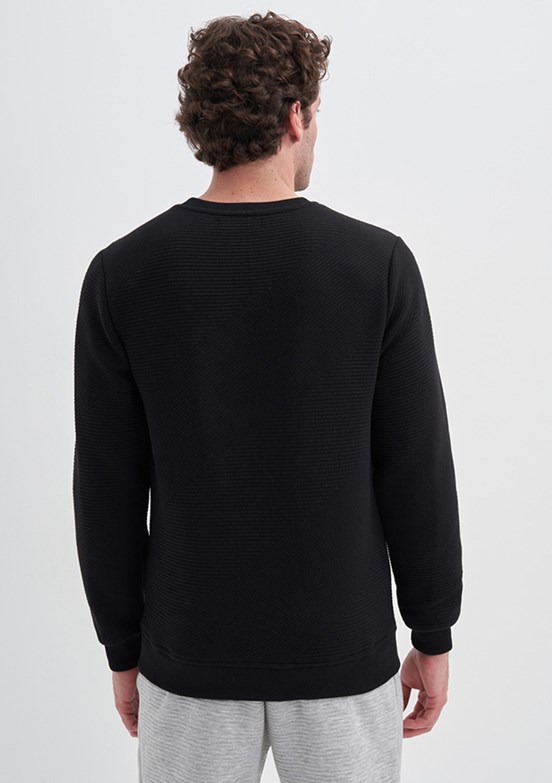 Cazador Siyah Erkek Slim Sweatshirt