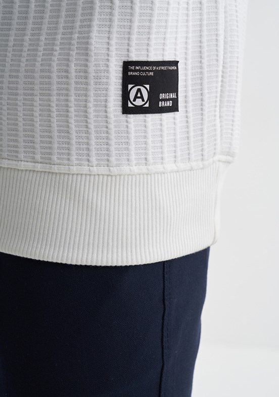 Cazador Beyaz Erkek Slim Sweatshirt