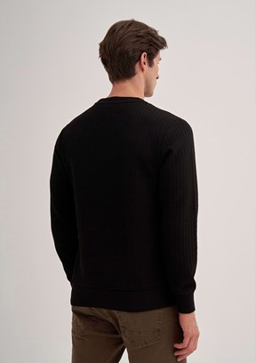 CAZADOR Caz 5196 Erkek Siyah Slim Sweatshirt