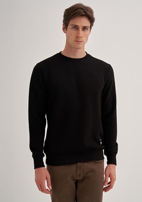 Cazador Siyah Erkek Slim Sweatshirt