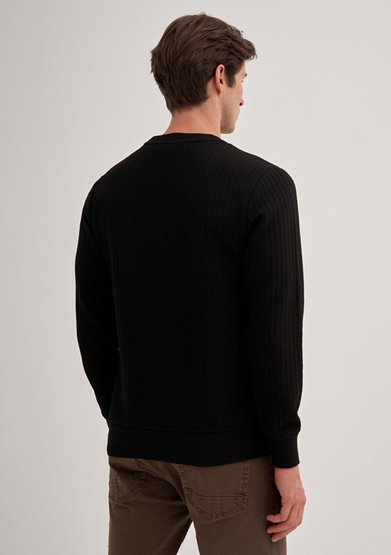 Cazador Siyah Erkek Slim Sweatshirt