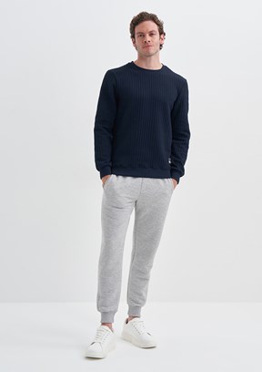 Cazador Lacivert Erkek Slim Sweatshirt