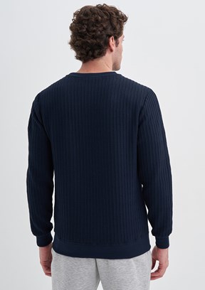 Cazador Lacivert Erkek Slim Sweatshirt