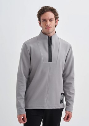CAZADOR Gri Erkek Slim Sweatshirt