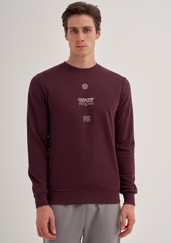 CAZADOR Vişne Erkek 3 İplik Sweatshirt