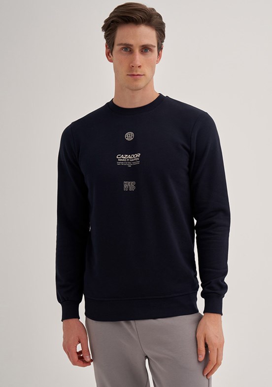Cazador Lacivert Erkek 3 İplik Sweatshirt