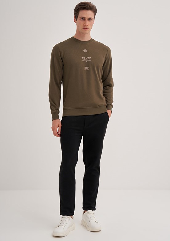 Cazador Yeşil Erkek 3 İplik Sweatshirt