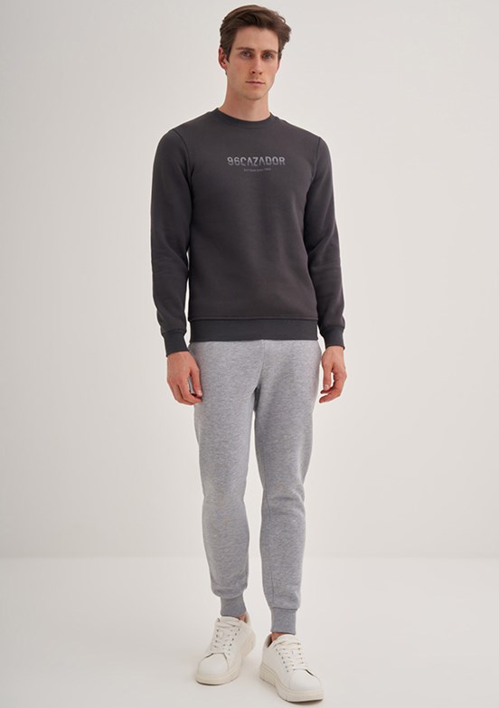 Cazador Antrasit Erkek 3 İplik Sweatshirt