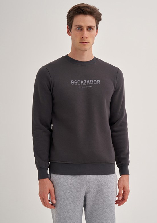 Cazador Antrasit Erkek 3 İplik Sweatshirt