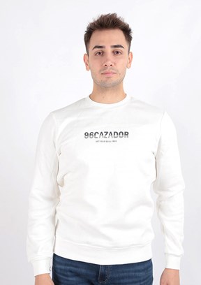 CAZADOR Caz 5226 Erkek Beyaz Sweatshirt